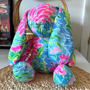 Lilly Pulitzer Stuffed Plush Bunny Rabbit Zanzibar Floral Print